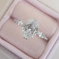 European 10x14mm Oval Zircon Wedding Ring For Women, Trendy Engagement Finger Jewelry view 2