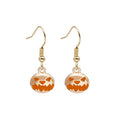 Halloween Pumpkin Witch Hat Ghost Broom Enamel Alloy Drop Dangle Party Jewelry For Women Earrings view 5