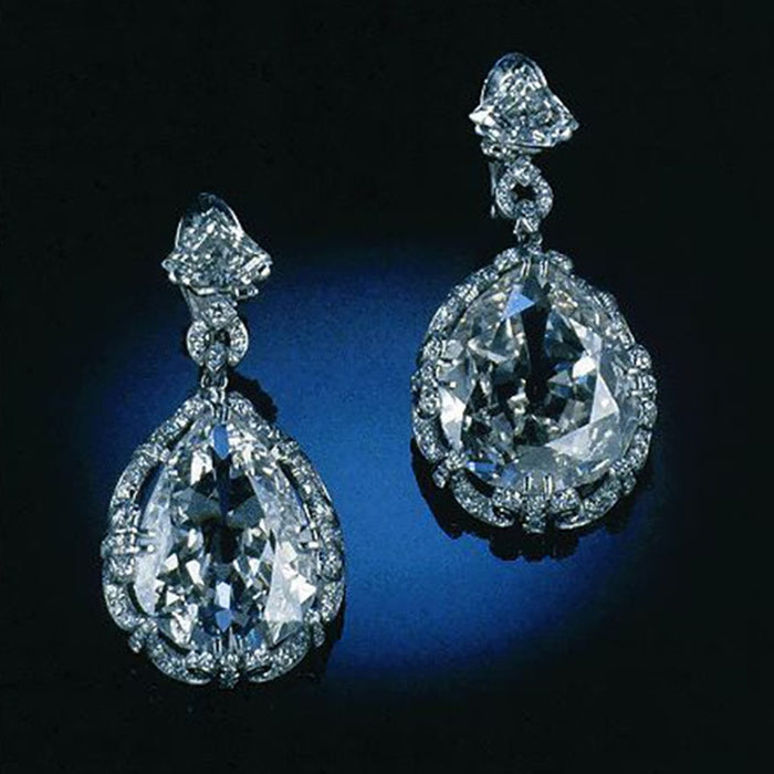 European Pear Shape Teardrop Zircon Dangle Earrings For Women, Inlaid Fashion Jewelry In Stock