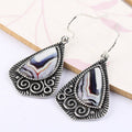 Bohemian Ethnic Style Antique Silver Plated Earrings For Women, Vintage Dangle Ear Jewelry view 4
