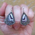 Bohemian Ethnic Style Antique Silver Plated Earrings For Women, Vintage Dangle Ear Jewelry view 3