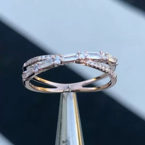 Korean Style X Shape Ring For Women Niche Design Fashion Versatile Index Finger Jewelry