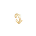Korean Style Cute Playful Cat Ear Ring Simple Copper Animal Cat Paw Adjustable Open Finger Ring view 5