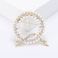 Alloy Pearl Round Brooch Pin For Women's Fashion Accessories view 6
