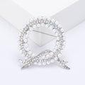 Alloy Pearl Round Brooch Pin For Women's Fashion Accessories view 4