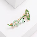 Alloy Frog Leaf Brooch Pin For Women's Coats And Cardigans view 2