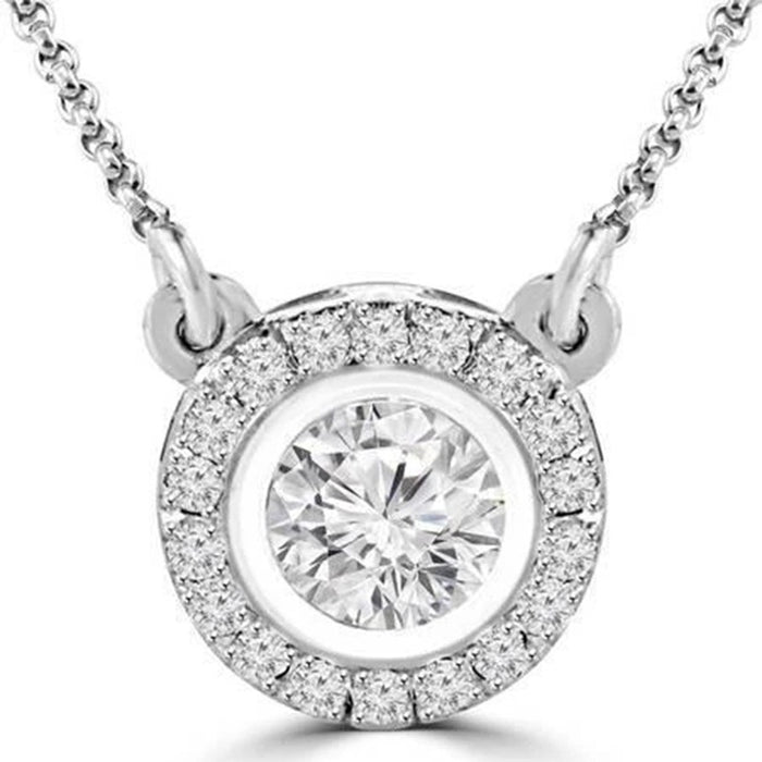 Korean Style Delicate Zircon Pendant Necklace For Women, Simple Versatile Clavicle Choker