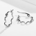 Korean Japanese Style Water Ripple Irregular Earrings, Elegant Stud Dangle Ear Jewelry view 2