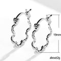 Korean Japanese Style Water Ripple Irregular Earrings, Elegant Stud Dangle Ear Jewelry view 5