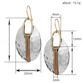 Vintage Statement Silver Plated Two Tone Earrings For Women, Cocktail Party Fashion Accessories view 3