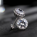 European Court Style Crown Cubic Zirconia Stud Earrings For Women, Petite Fashion Jewelry view 1