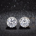 European Court Style Crown Cubic Zirconia Stud Earrings For Women, Petite Fashion Jewelry view 5