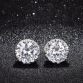 European Court Style Crown Cubic Zirconia Stud Earrings For Women, Petite Fashion Jewelry view 2