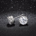 European Court Style Crown Cubic Zirconia Stud Earrings For Women, Petite Fashion Jewelry view 3