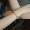 Adjustable Alloy Geometric Line Sequin Bangle For Women, Trendy Summer OL Fashion Jewelry view 2
