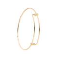 Minimal Smooth Plain Open Bangle, DIY Adjustable Push Pull Metal Bracelet For Handmade Jewelry view 5