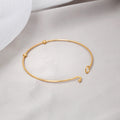 Korean Minimalist Smooth Open Cuff Bracelet Adjustable Plain Bangle For DIY Jewelry Making view 3