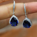 Exquisite Full Pave Teardrop Zircon Earrings For Women Bridal Banquet Jewelry Accessories view 4