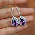 Exquisite Full Pave Teardrop Zircon Earrings For Women Bridal Banquet Jewelry Accessories view 2