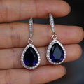 Exquisite Full Pave Teardrop Zircon Earrings For Women Bridal Banquet Jewelry Accessories view 3