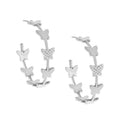 Fashion Large Hoop Zircon Butterfly Drop Earrings For Women, Statement Slimming Jewelry view 3
