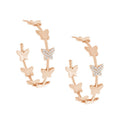 Fashion Large Hoop Zircon Butterfly Drop Earrings For Women, Statement Slimming Jewelry view 4