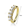 Copper Piercing Accessory With Single Row Zircon, Spiral Cartilage Nose Ring Earring Earrings view 5