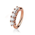 Copper Piercing Accessory With Single Row Zircon, Spiral Cartilage Nose Ring Earring Earrings view 3