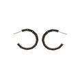 Elegant C-Shaped Bamboo Segment Enamel Alloy Hoop Stud Earrings For Women European Style Earrings view 5