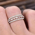 Korean Japanese Style Simple Hollow Zircon Ring For Women Fashion Plain Band Midi Ring view 4