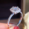 Elegant Square Zircon Engagement Proposal Ring For Women, Micro Pave Wedding Jewelry view 4