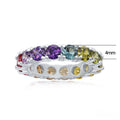 Fashion Colorful Zircon Ring For Women, European Style Luxury Finger Jewelry For view 4