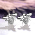 Korean Style Minimalist Small Bee Stud Earrings, Cute Fashion Women's Ear Jewelry view 6