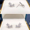Fresh Plant Flower Stud Earrings For Women, AAA Cubic Zirconia Inlaid Fashion Ear Jewelry view 4