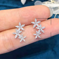 Fresh Plant Flower Stud Earrings For Women, AAA Cubic Zirconia Inlaid Fashion Ear Jewelry view 5