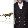 Alloy Tiger Brooch Pin Vintage Animal Lapel Accessory For Men view 3