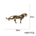 Alloy Tiger Brooch Pin Vintage Animal Lapel Accessory For Men view 5