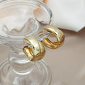 Elegant Korean Style Gold Alloy Multi Layer C Shaped Chunky Hoop Ear Cuff Fashion Women's Earrings view 3