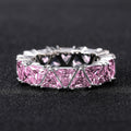 Women's Full Eternity Single Row Triangle Titanium Zircon Ring, Fashion Gift Jewelry view 4