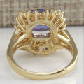 Alloy Inlaid Deep Blue Zircon Ring For Women Cross Border Fashion Finger Jewelry view 4