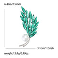 Alloy Crystal Wheat Brooch With Pearl Accent For Elegant Outfits view 5