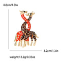 Alloy Enamel Giraffe Brooch Pin For Suits Sweaters And Cardigans view 6