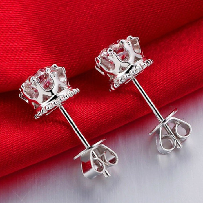 Simple Snowflake Stud Earrings For Women, Elegant European Style Fashion Ear Jewelry