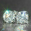 Classic Four Prong Zircon Stud Earrings For Women, Simple Versatile Fashion Ear Jewelry view 2