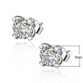 Classic Four Prong Zircon Stud Earrings For Women, Simple Versatile Fashion Ear Jewelry view 5