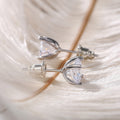 Classic Four Prong Zircon Stud Earrings For Women, Simple Versatile Fashion Ear Jewelry view 4