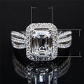 Simple Geometric Zircon Ring For Women, European Style Individually Packed Fashion Finger Ring view 5