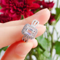 Simple Geometric Zircon Ring For Women, European Style Individually Packed Fashion Finger Ring view 4
