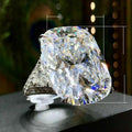 Oversized 10x14mm Cushion Cut Zircon Women Ring For Wedding Copper Plated Fashion Jewelry view 3
