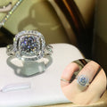 Classic Four Prong Zircon Wedding Engagement Ring For Women, Bridal Dinner Party Jewelry view 2